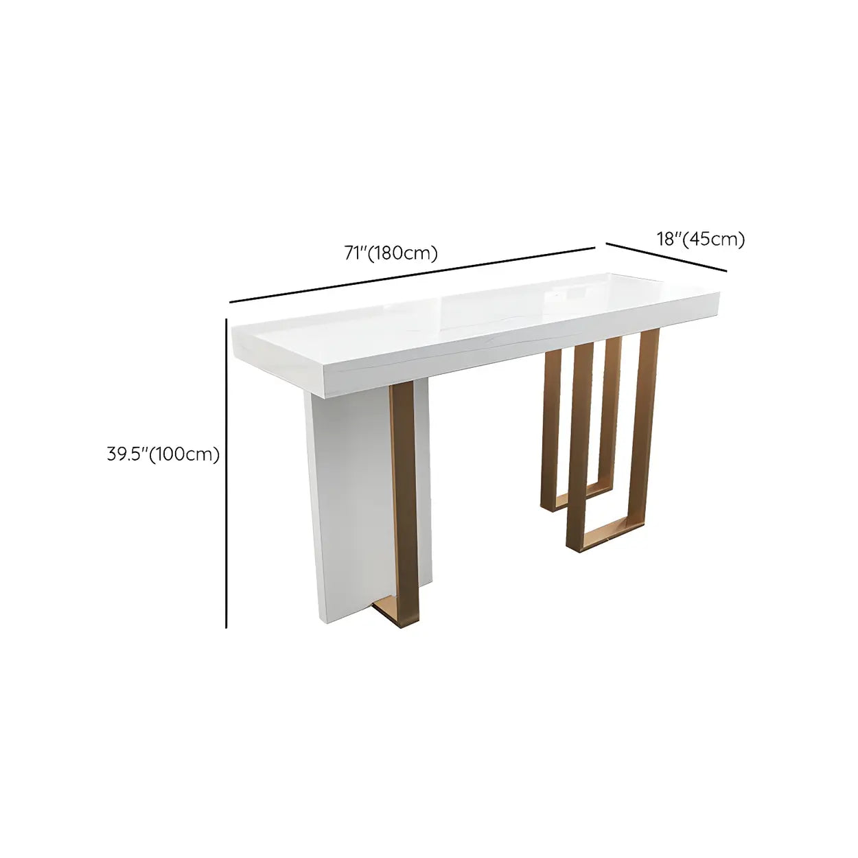 Modern Scratch Resistant White Marble Bar Table