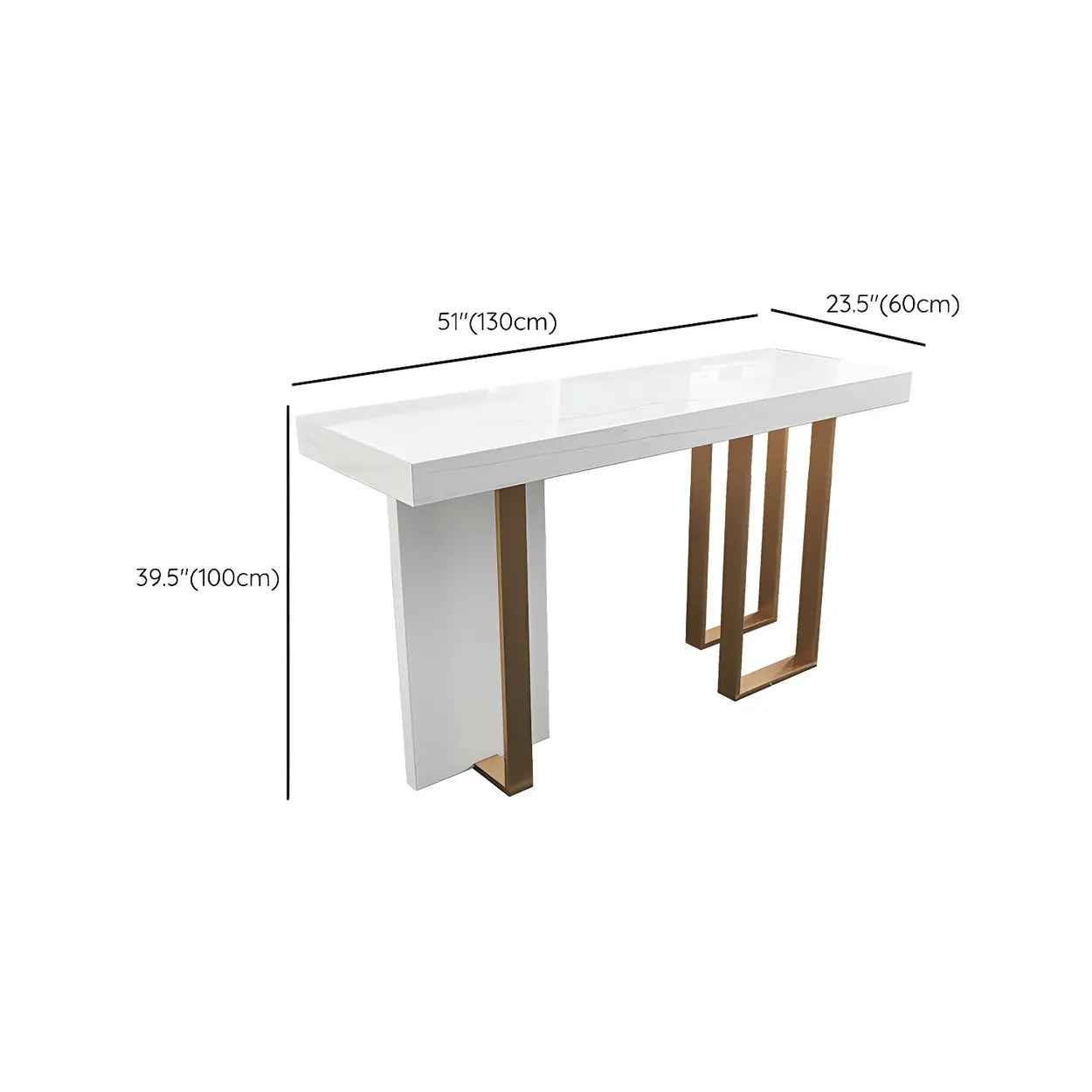 Modern Scratch Resistant White Marble Bar Table