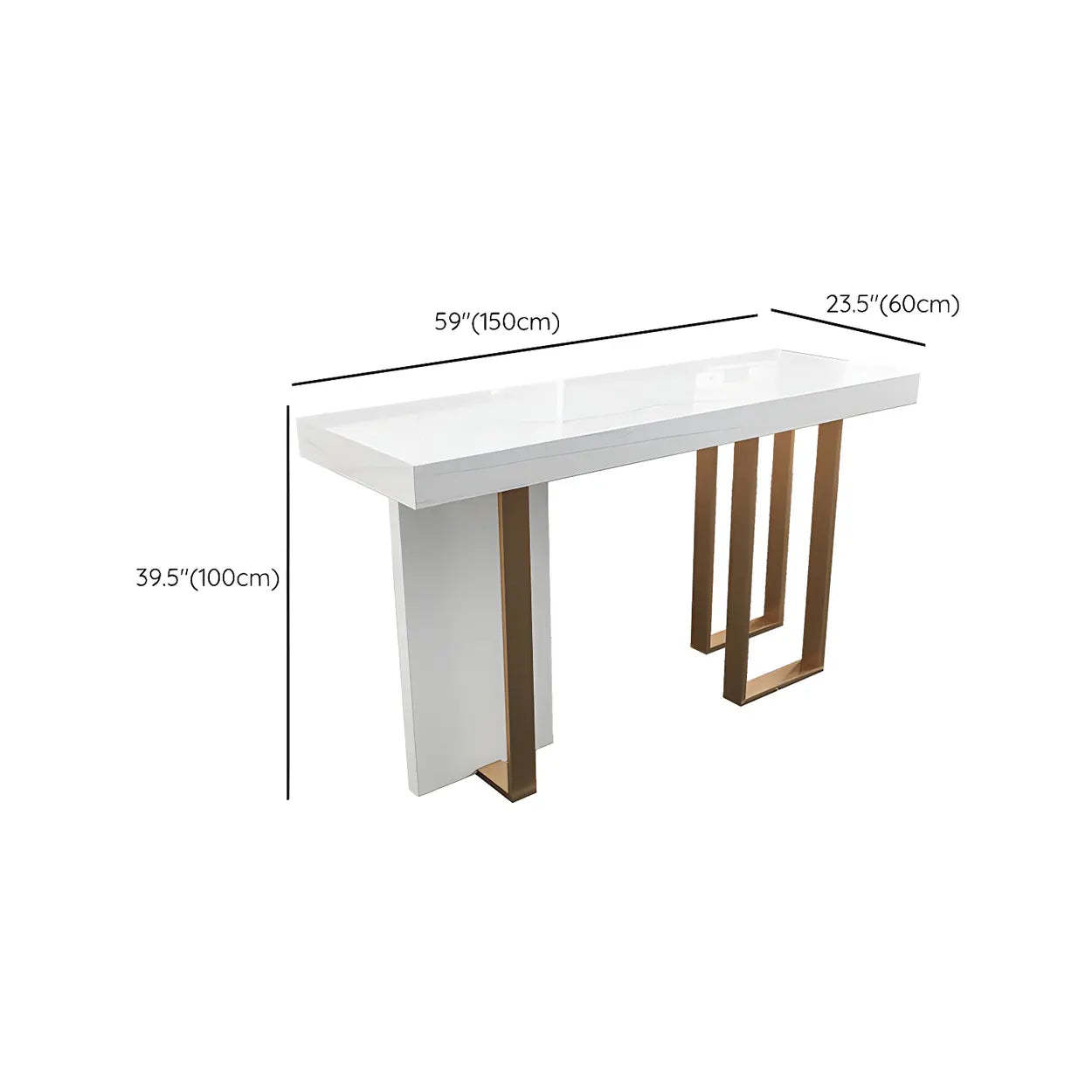 Modern Scratch Resistant White Marble Bar Table