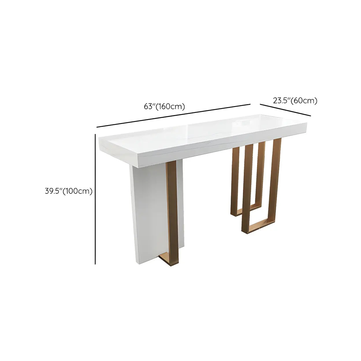 Modern Scratch Resistant White Marble Bar Table