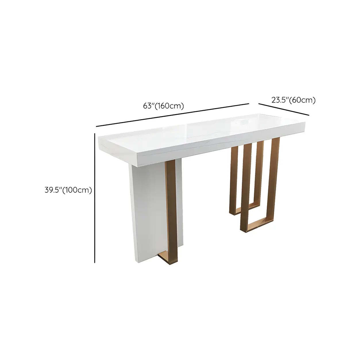 Modern Scratch Resistant White Marble Bar Table