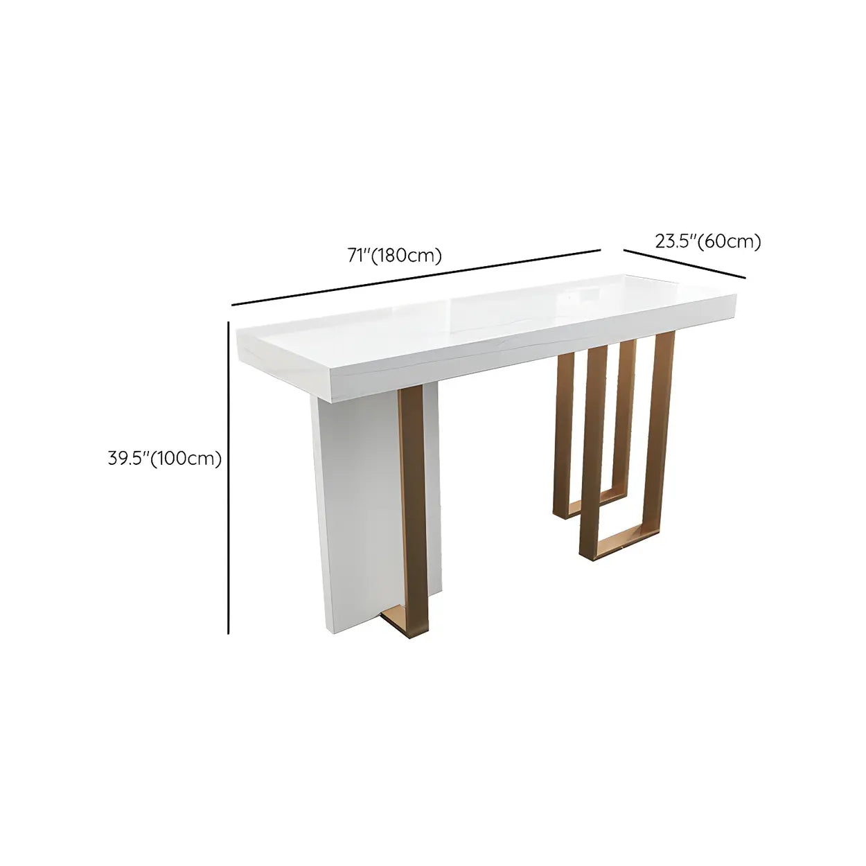 Modern Scratch Resistant White Marble Bar Table