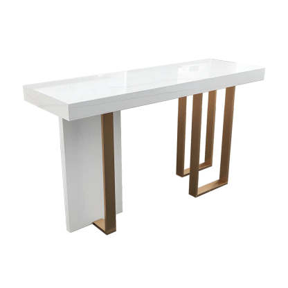 Modern Scratch Resistant White Marble Bar Table — Table Only