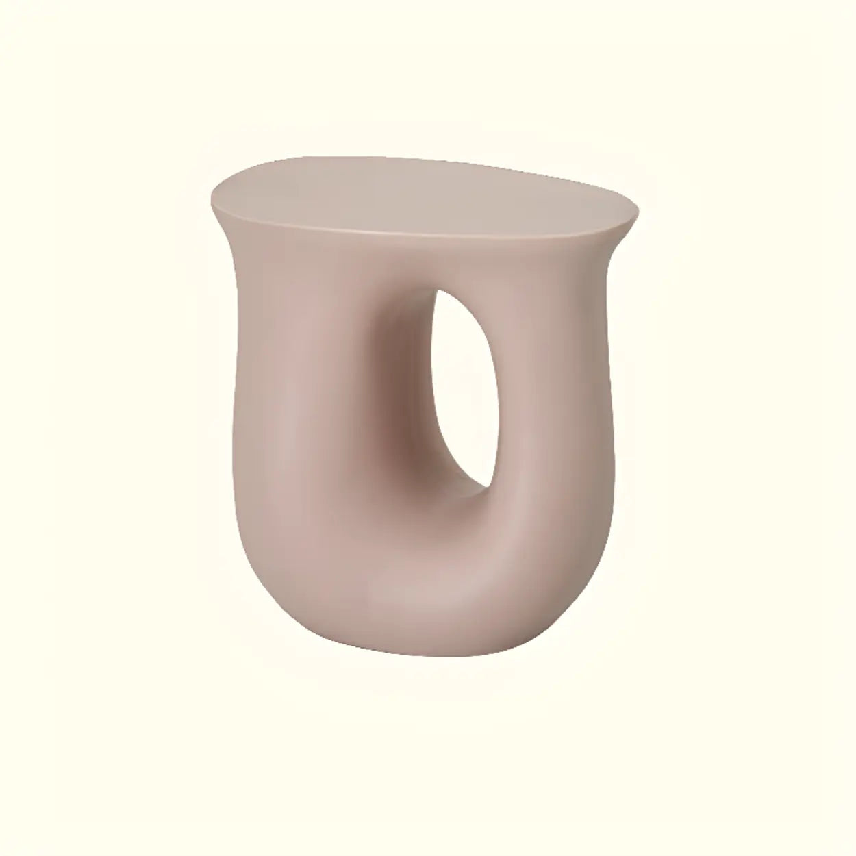 Modern Sculptural Acrylic White Side Table