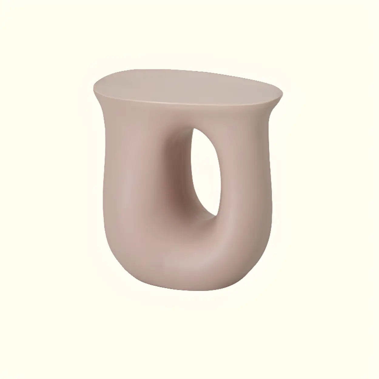 Modern Sculptural Acrylic White Side Table