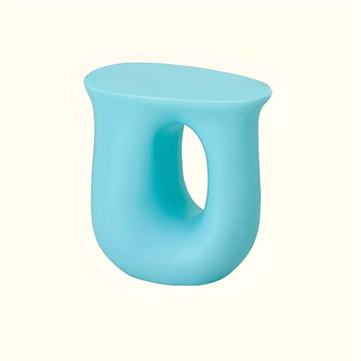 Modern Sculptural Acrylic White Side Table