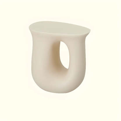 Modern Sculptural Acrylic White Side Table — Green