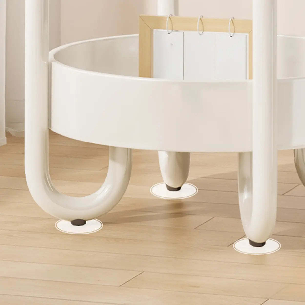 Modern Black Small Side Table with Shelf