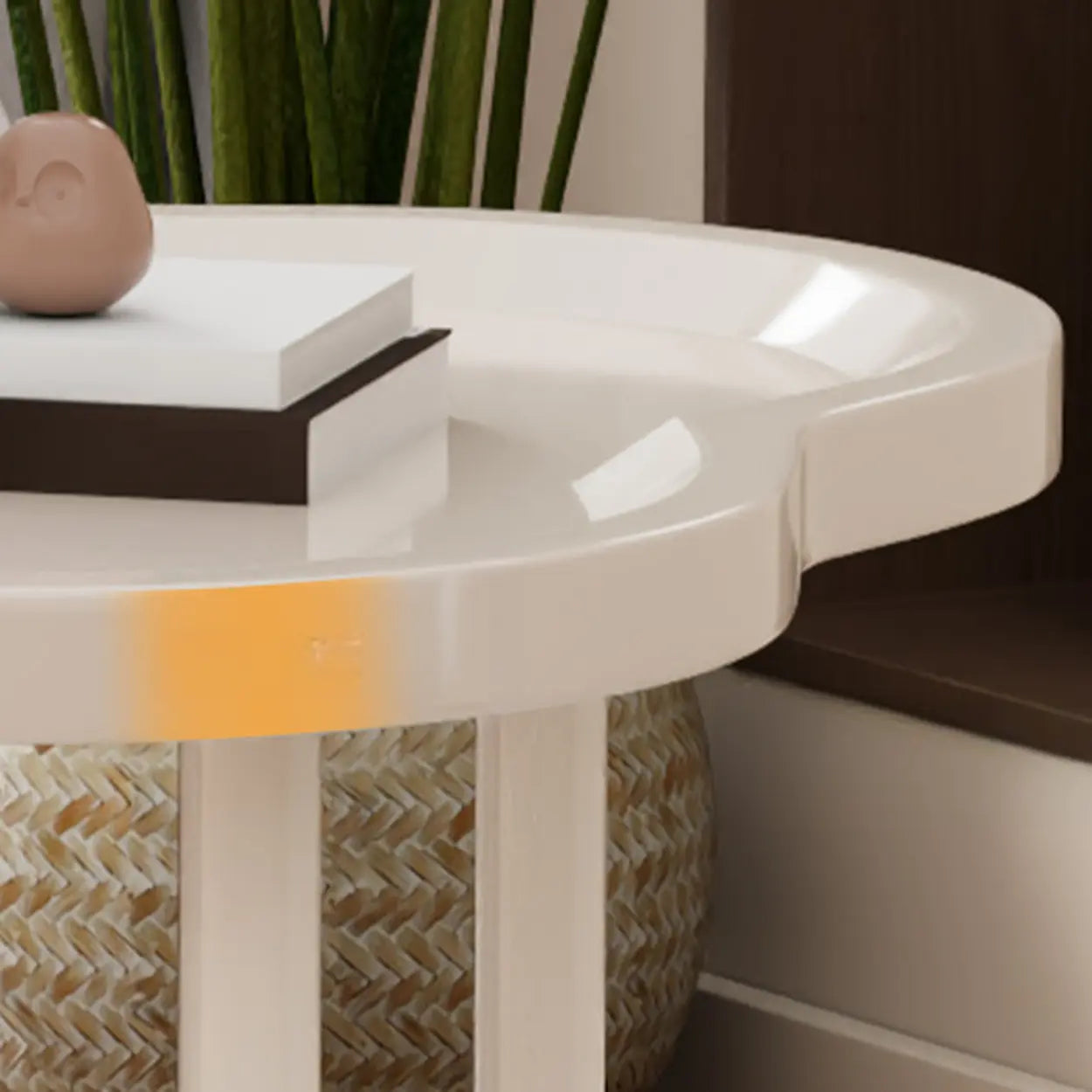 Modern Black Small Side Table with Shelf