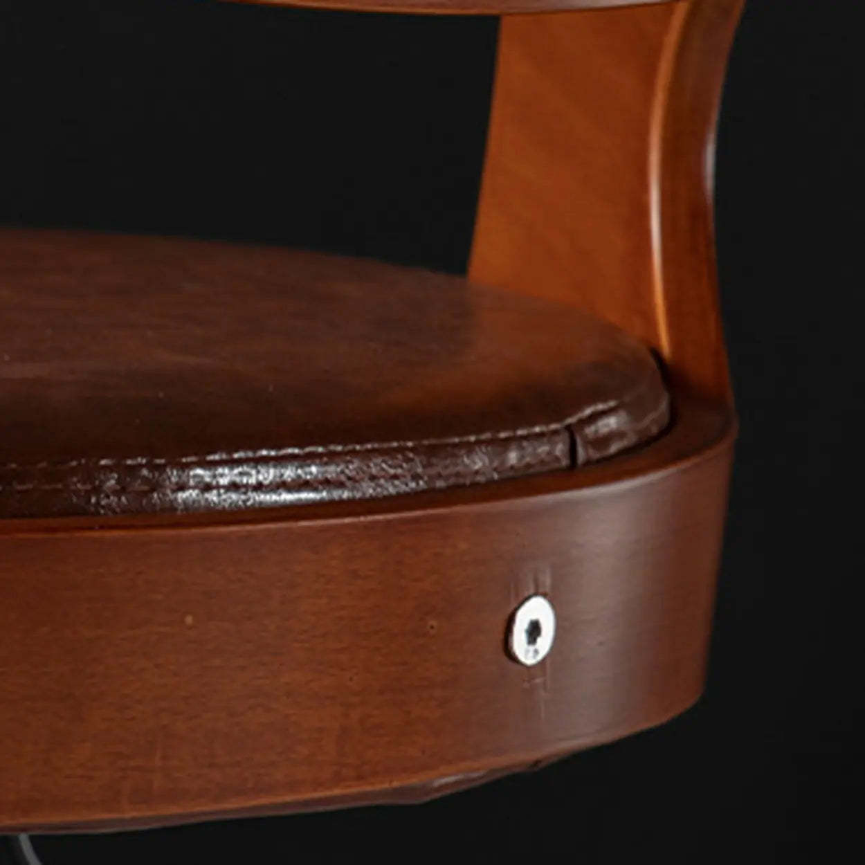 Modern Gray Round Rotatable Bar Stool with Back