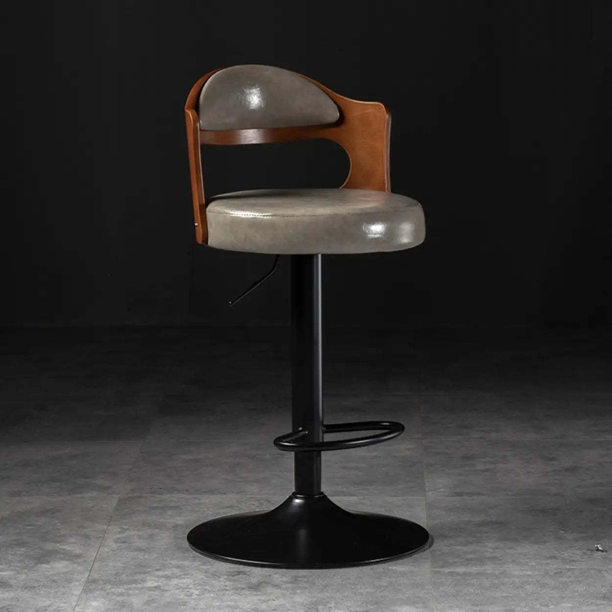 Lighom modern rotatable round gray office chairs