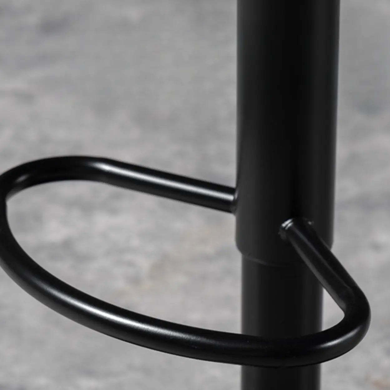 Modern Gray Round Rotatable Bar Stool with Back
