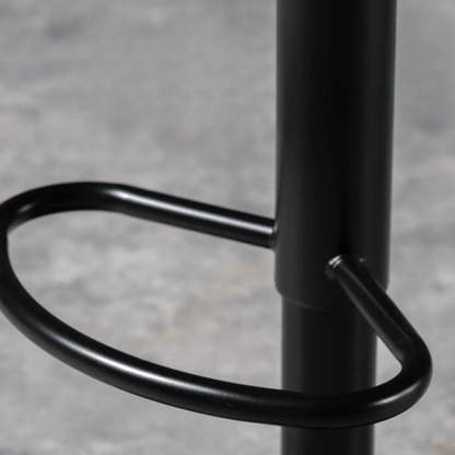 Modern Gray Round Rotatable Bar Stool with Back