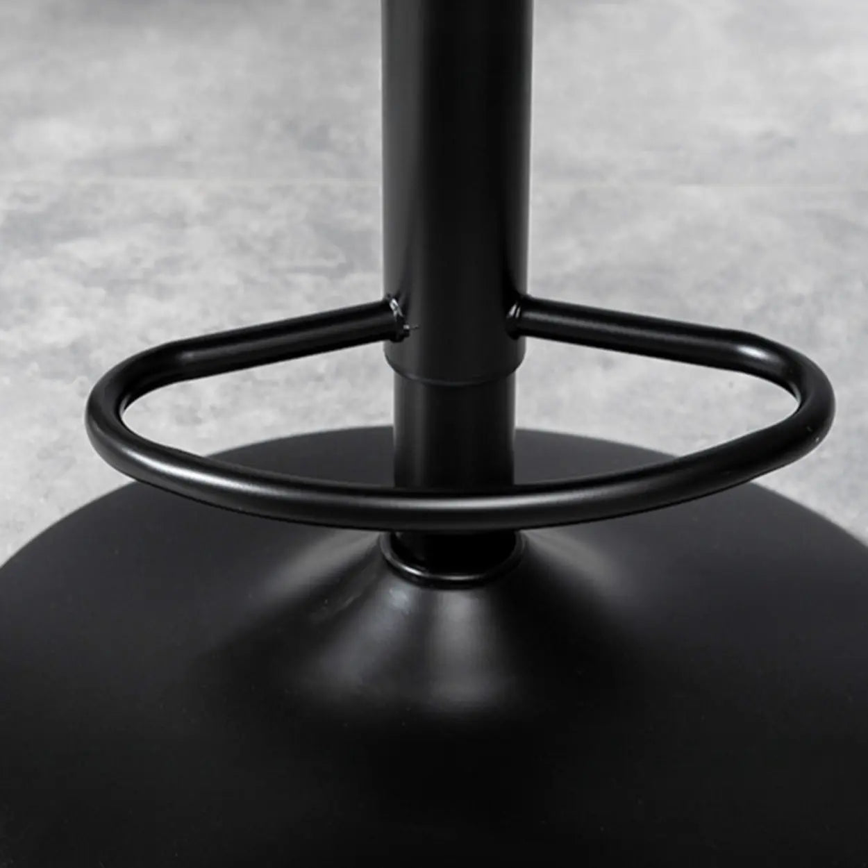 Modern Gray Round Rotatable Bar Stool with Back