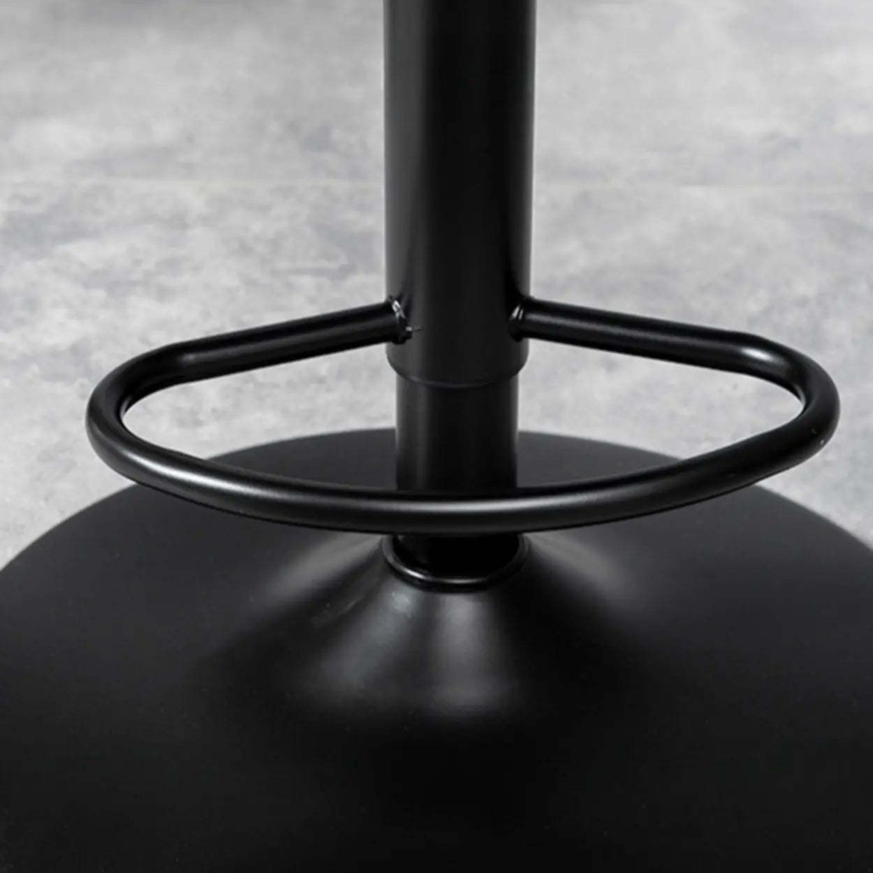 Modern Gray Round Rotatable Bar Stool with Back