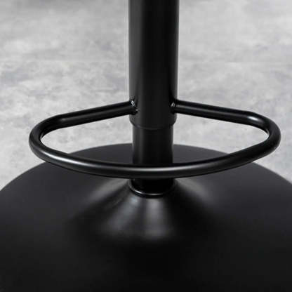 Modern Gray Round Rotatable Bar Stool with Back
