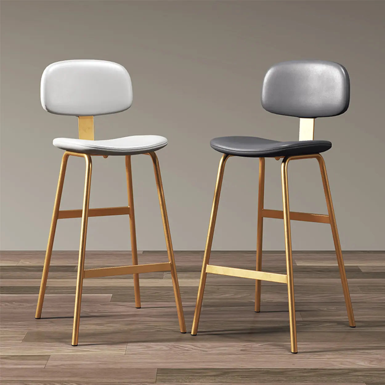 Modern Saddle Seat Low-Back Bar Stool