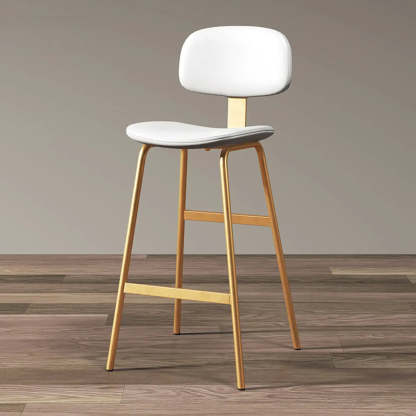 Modern Saddle Seat Low-Back Bar Stool