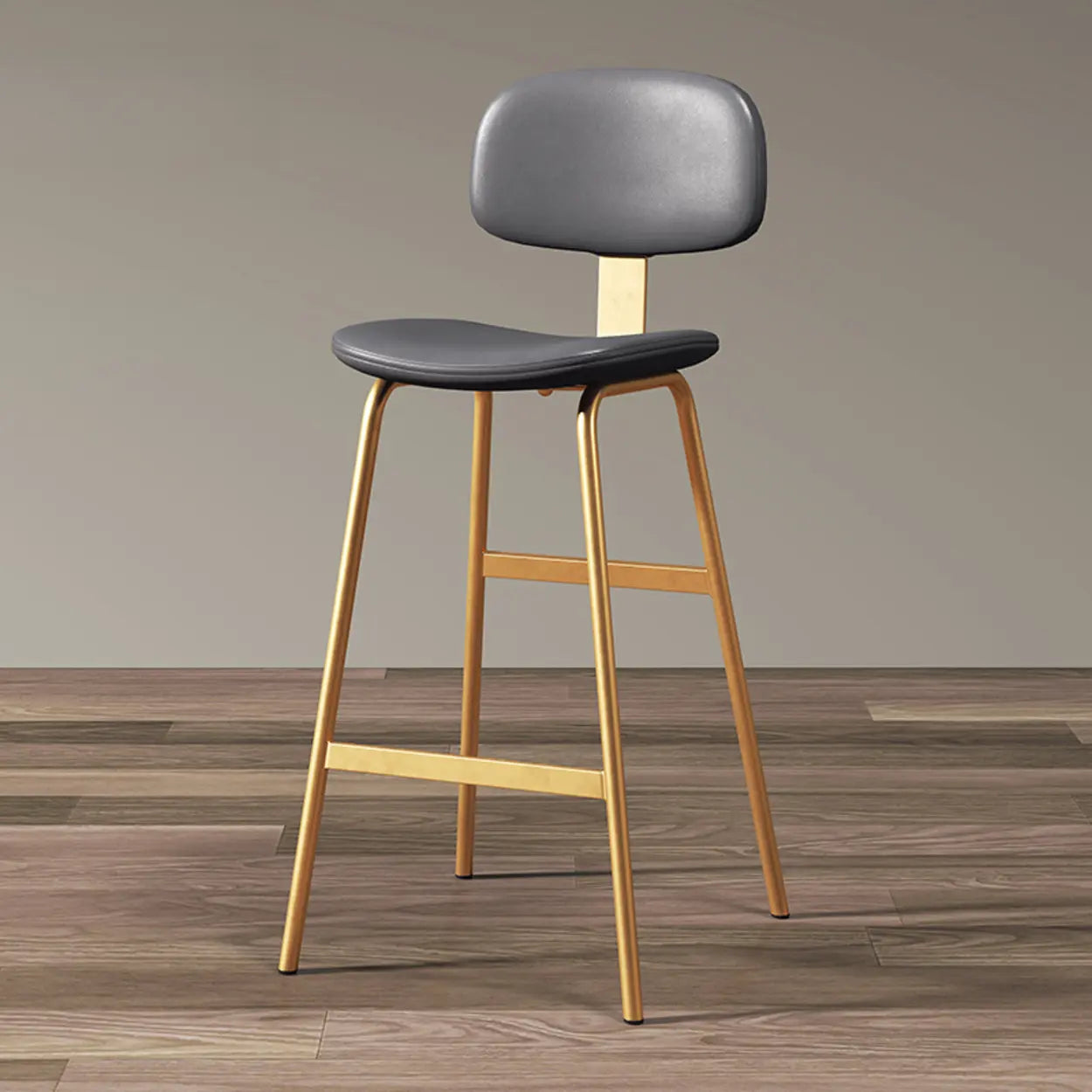 Modern Saddle Seat Low-Back Bar Stool