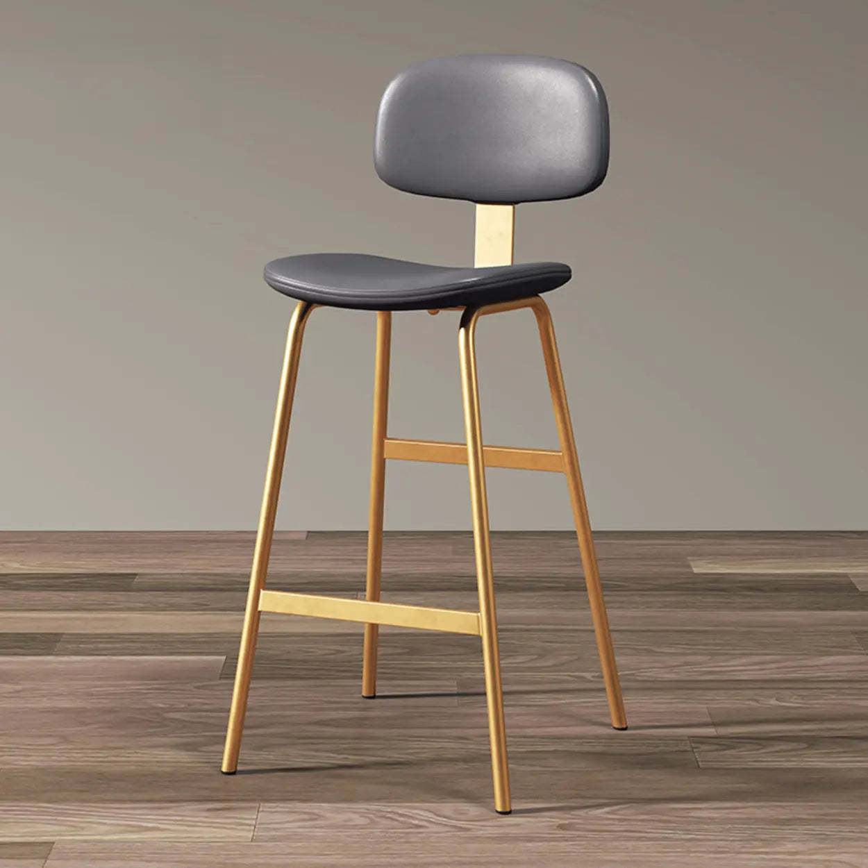 Modern Saddle Seat Low-Back Bar Stool