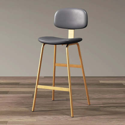 Modern Saddle Seat Low-Back Bar Stool