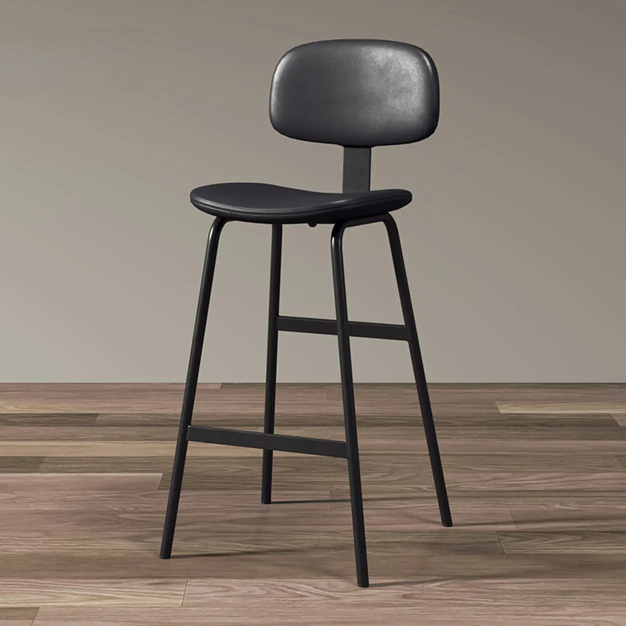 Modern Saddle Seat Low-Back Bar Stool