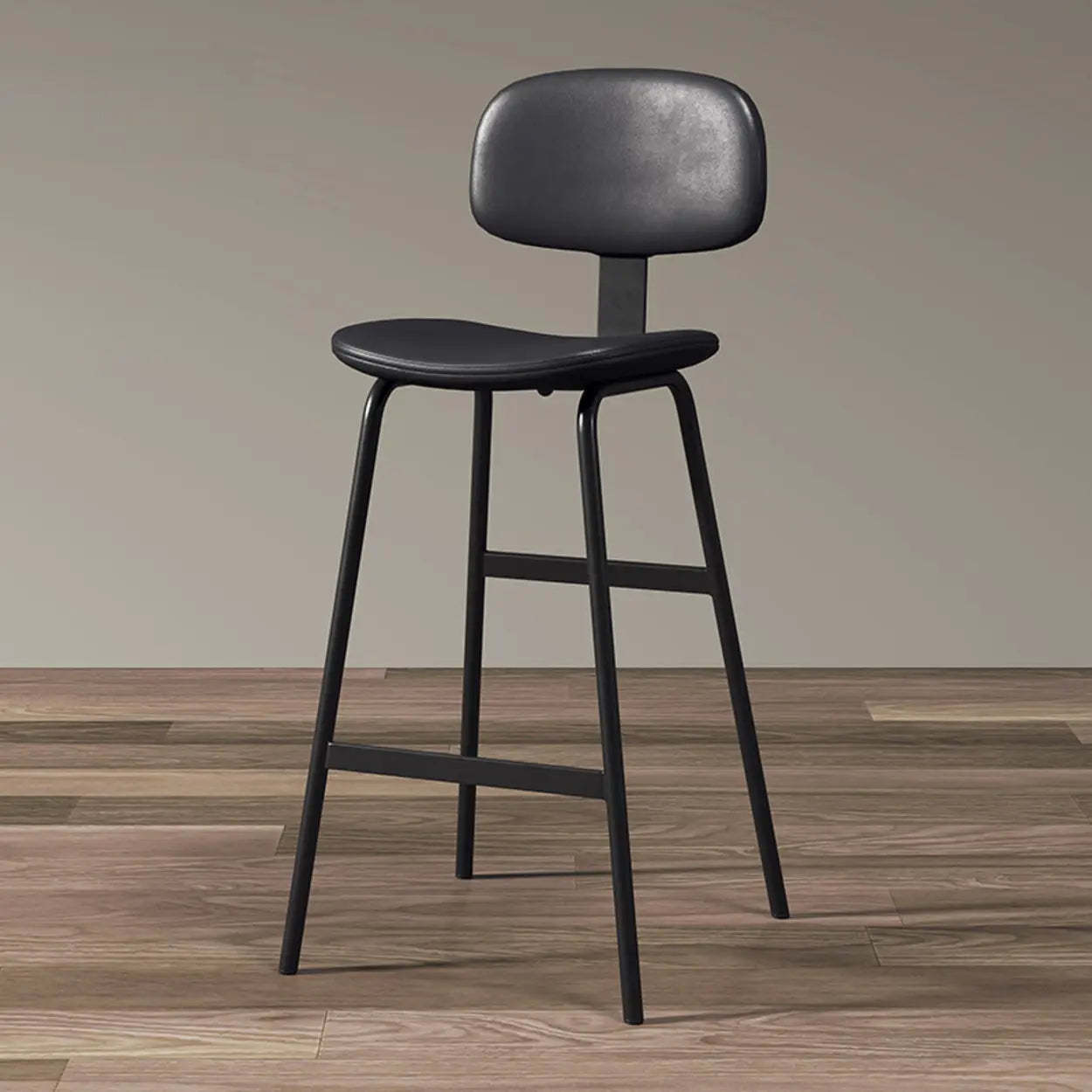 Modern Saddle Seat Low-Back Bar Stool