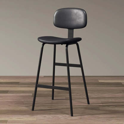 Modern Saddle Seat Low-Back Bar Stool