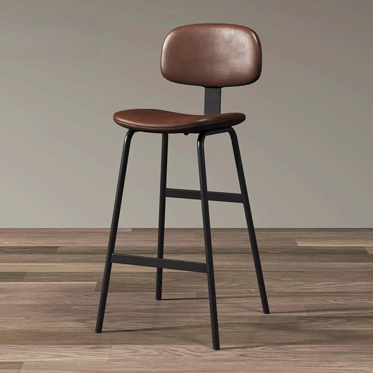 Modern Saddle Seat Low-Back Bar Stool