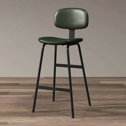 Modern Saddle Seat Low-Back Bar Stool