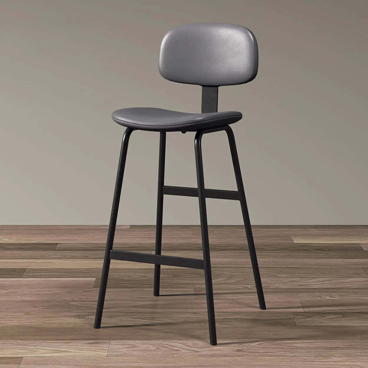 Modern Saddle Seat Low-Back Bar Stool