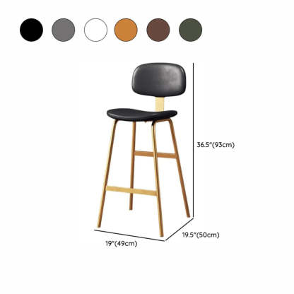 Modern Saddle Seat Low-Back Bar Stool