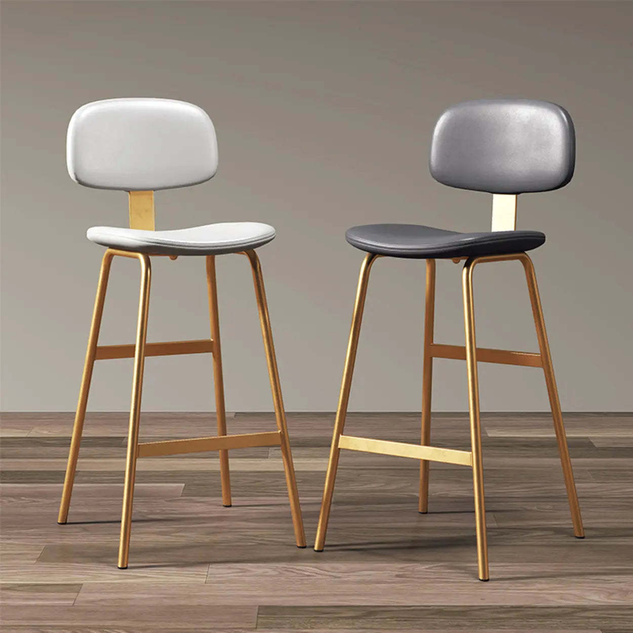 Modern Saddle Seat Low-Back Bar Stool
