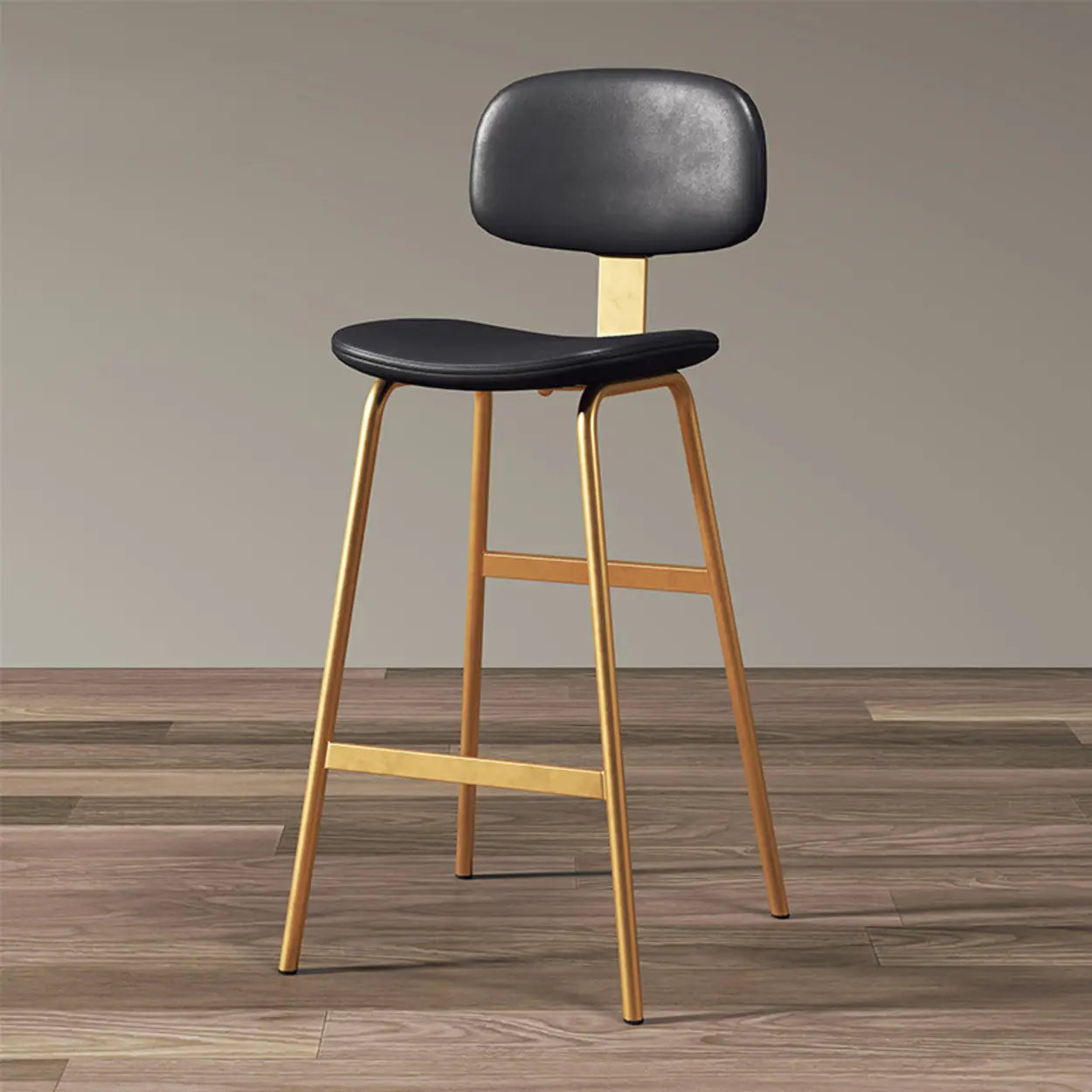 Modern Saddle Seat Low-Back Bar Stool