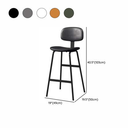 Modern Saddle Seat Low-Back Bar Stool