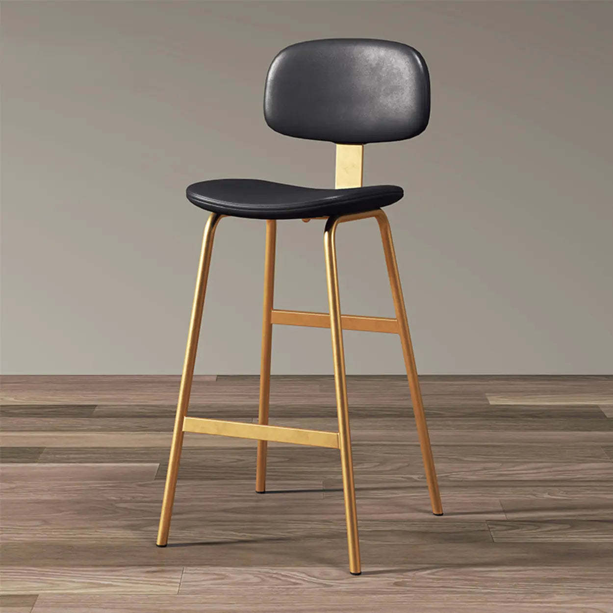 Modern Saddle Seat Low-Back Bar Stool