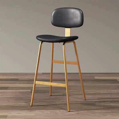 Modern Saddle Seat Low-Back Bar Stool