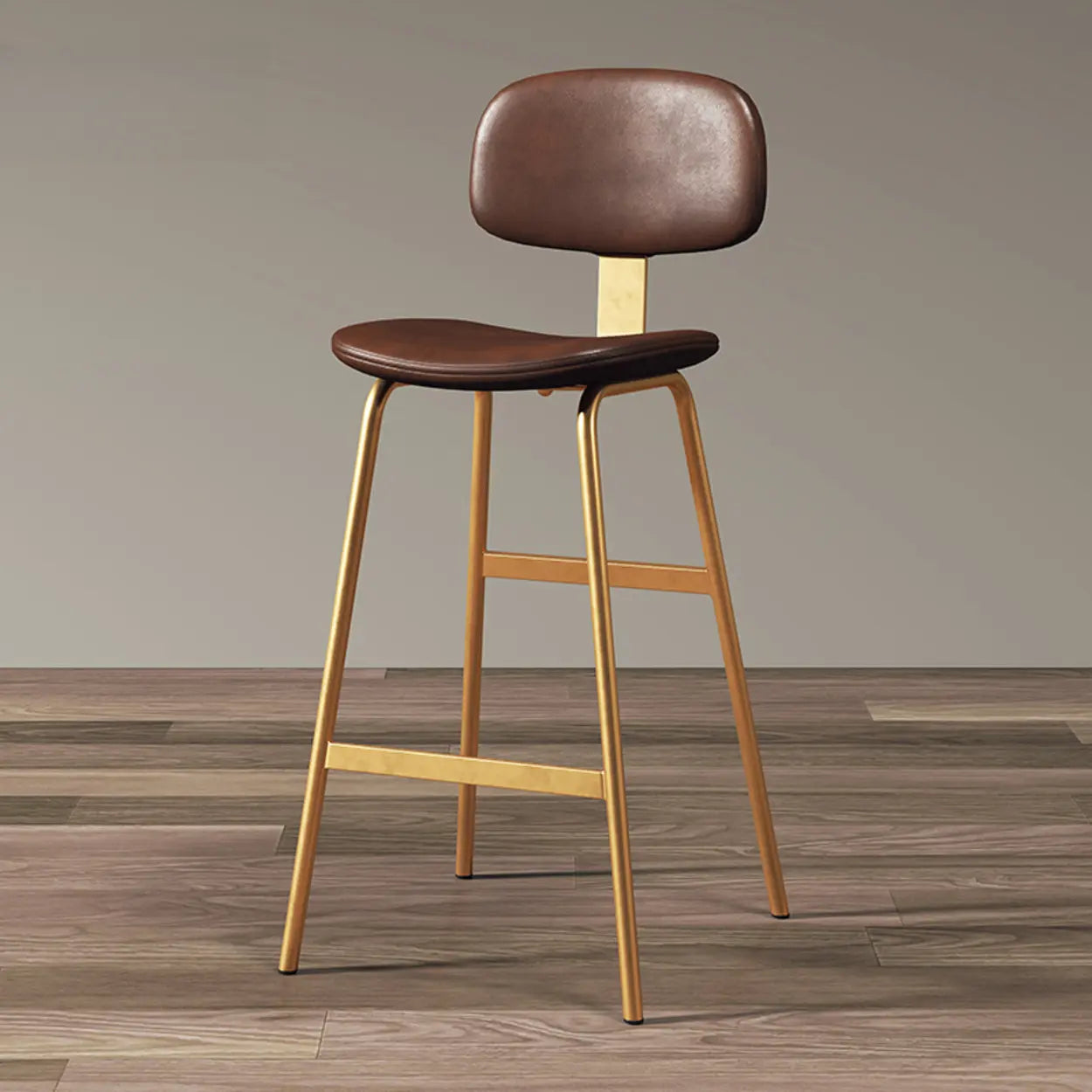 Modern Saddle Seat Low-Back Bar Stool