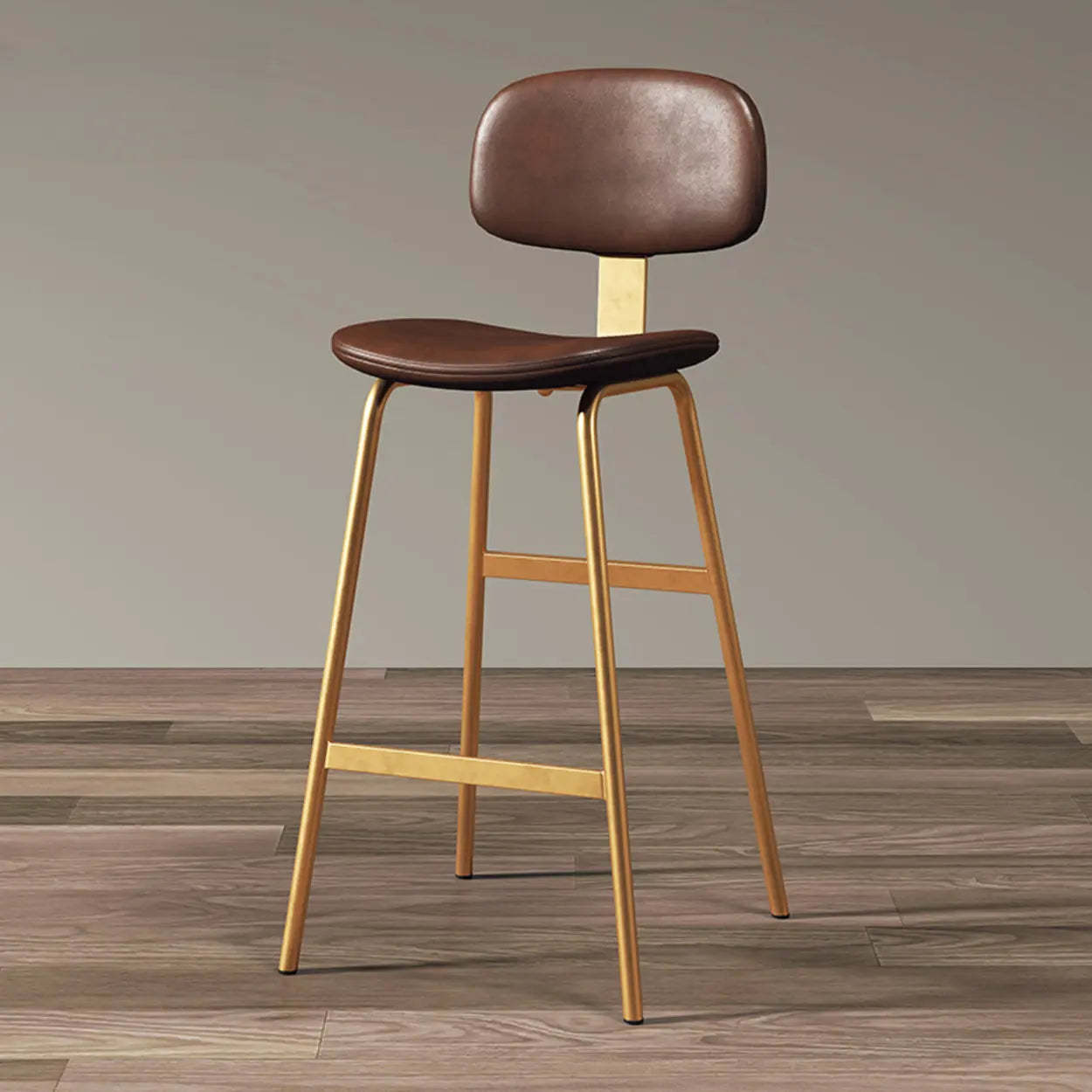 Modern Saddle Seat Low-Back Bar Stool