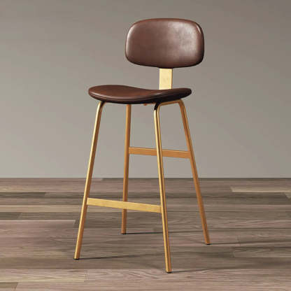 Modern Saddle Seat Low-Back Bar Stool