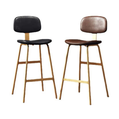 Modern Saddle Seat Low-Back Bar Stool