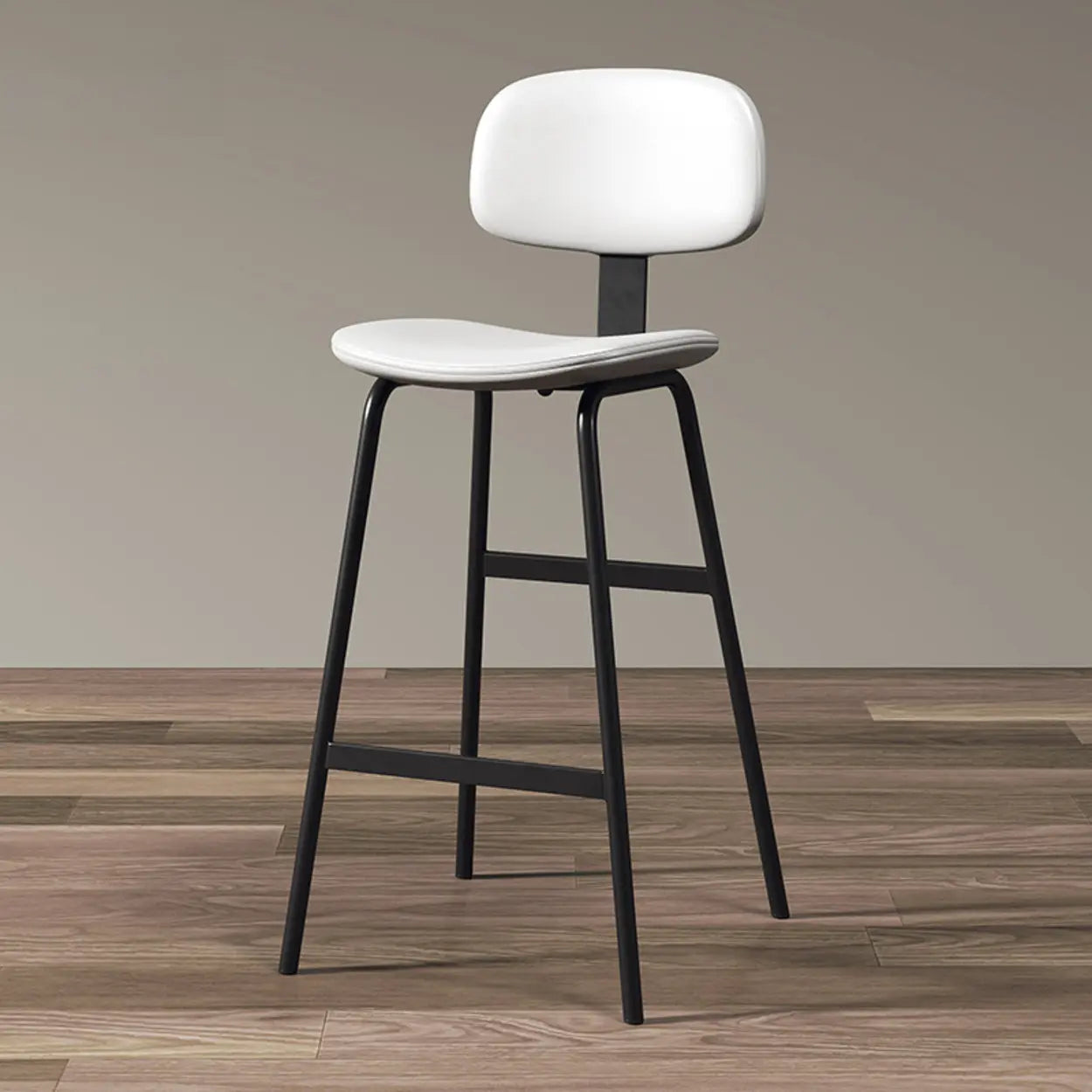 Modern Saddle Seat Low-Back Bar Stool