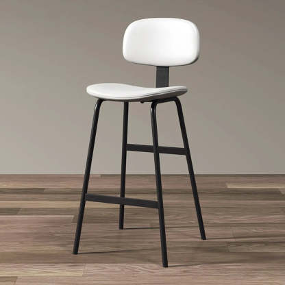 Modern Saddle Seat Low-Back Bar Stool