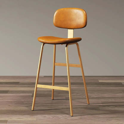 Modern Saddle Seat Low-Back Bar Stool