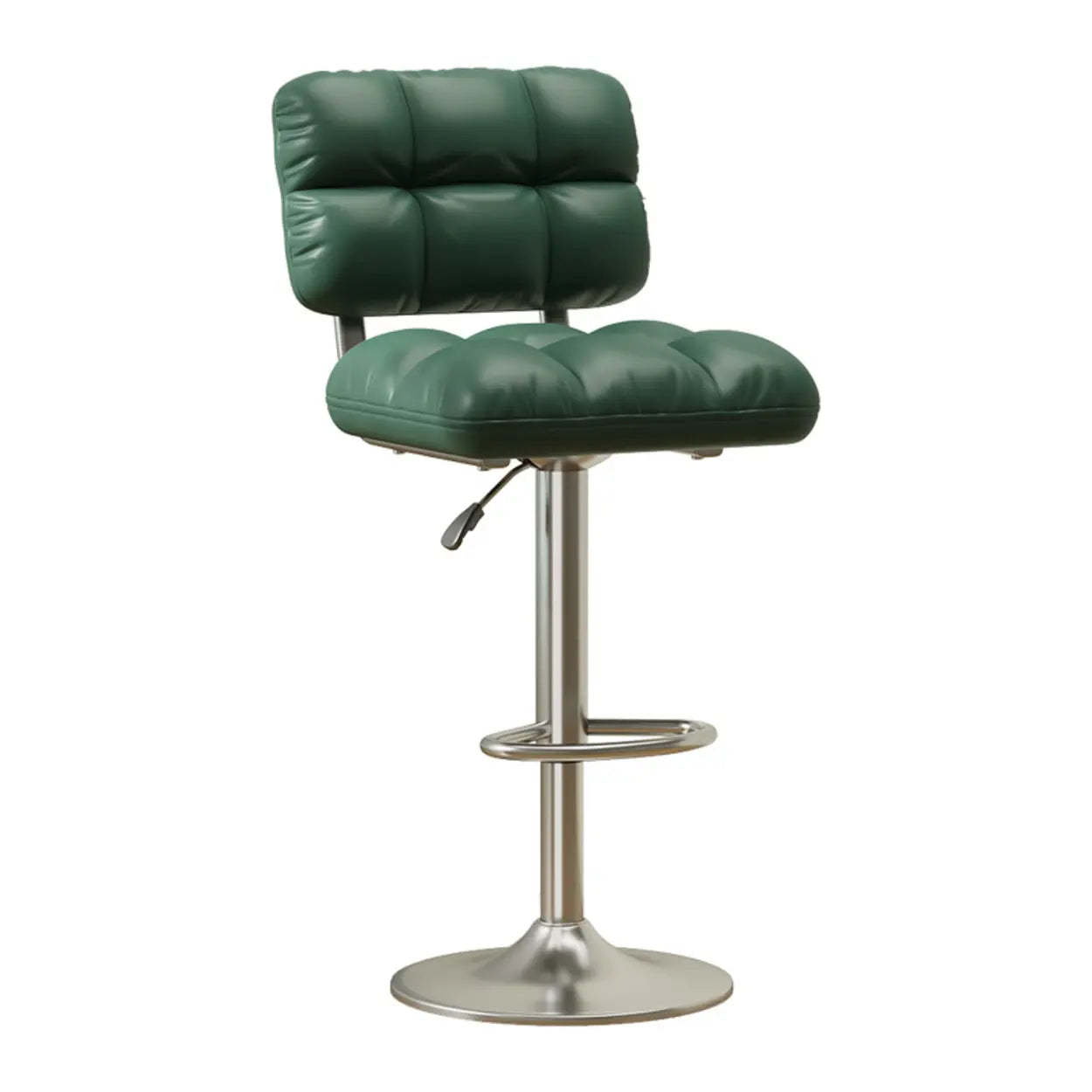 Green Rotating Adjustable Height Bar Stool — Light Gray