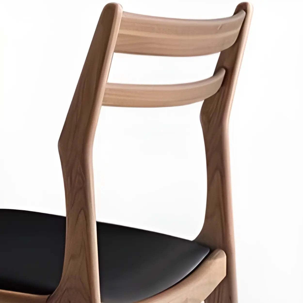 Modern Walnut Natural Wood Side Dining Chair