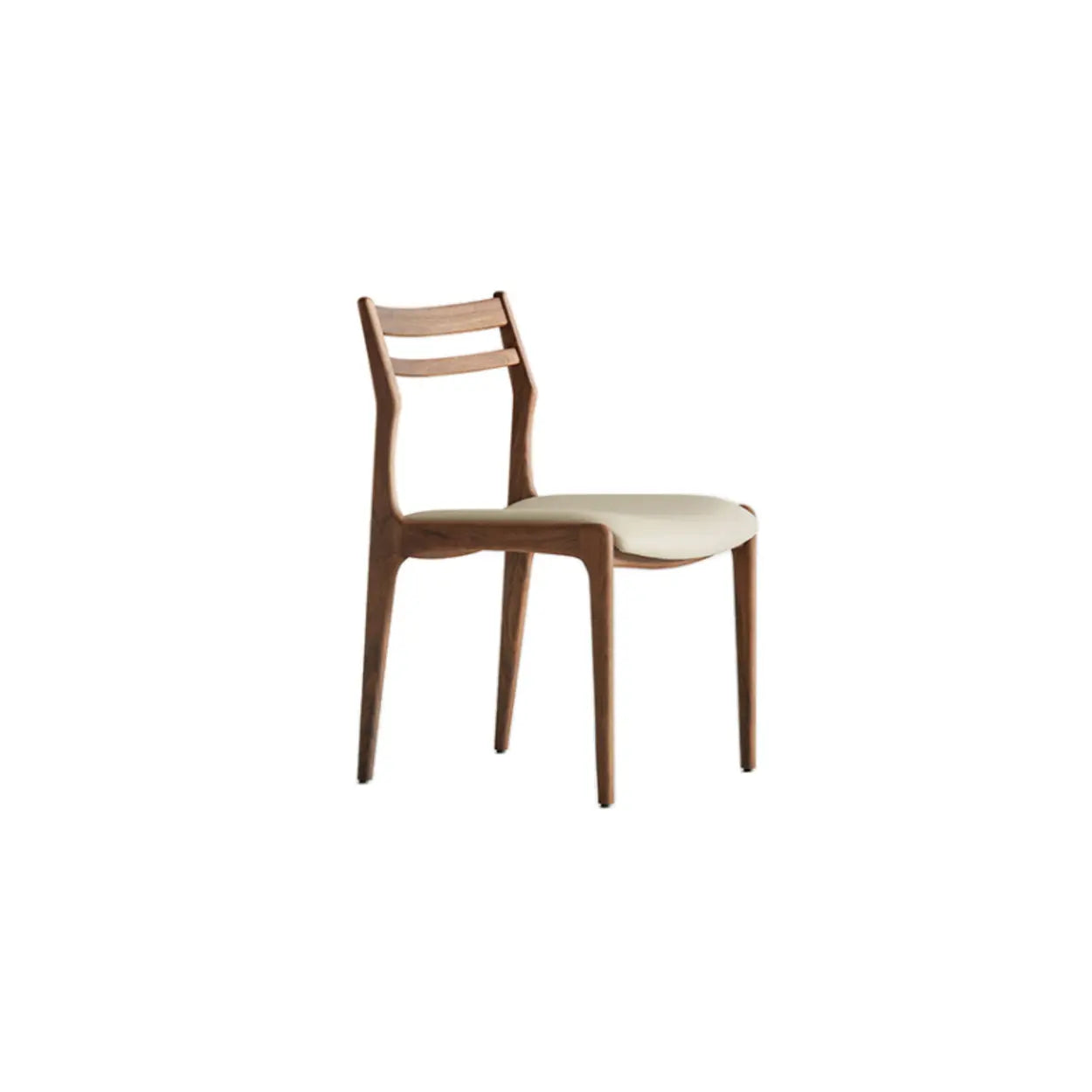 Modern Walnut Natural Wood Side Dining Chair