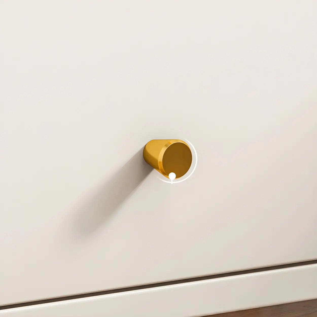 Modern Sleek White Wood 2-Drawer Nightstand
