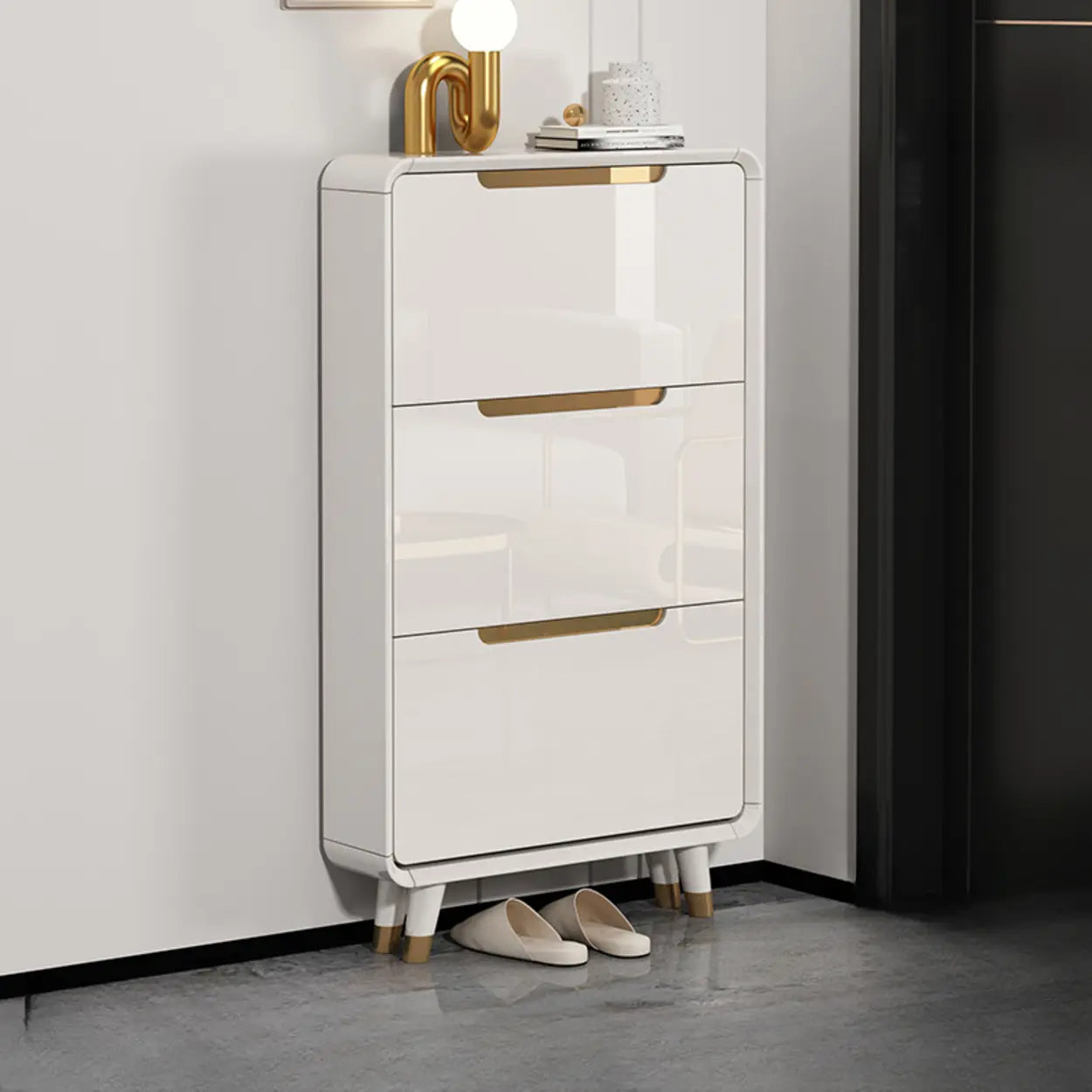 Modern shoe storage wood shoe storage — 28" L x 7" W x 47" H