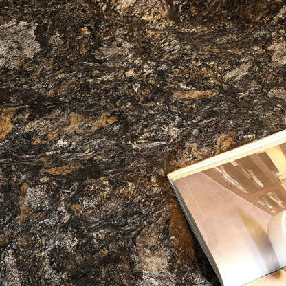 Modern Small Round Polished Stone Coffee Table